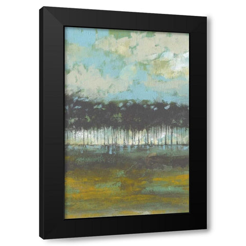 Golden Field I Black Modern Wood Framed Art Print with Double Matting by Goldberger, Jennifer