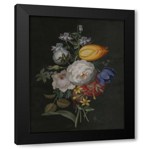 Dramatic Bouquet III Black Modern Wood Framed Art Print by Unknown