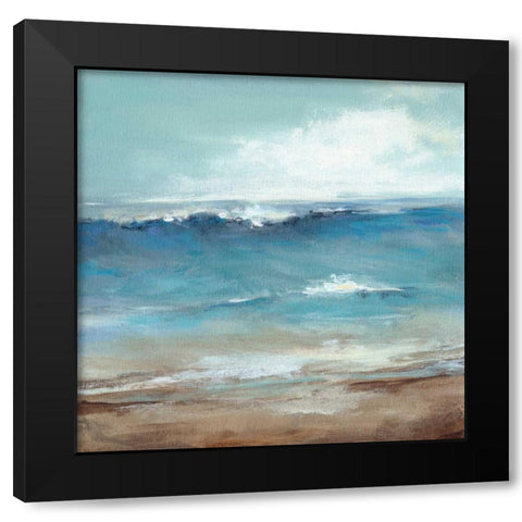 Seaside Black Modern Wood Framed Art Print by Long, Christina