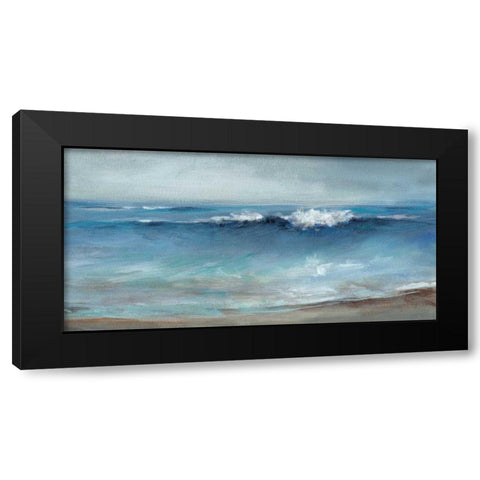 Coastal Breeze Black Modern Wood Framed Art Print with Double Matting by Long, Christina