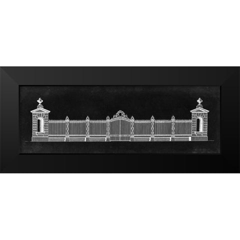 Graphic Palace Gate I Black Modern Wood Framed Art Print by Gibbs, James