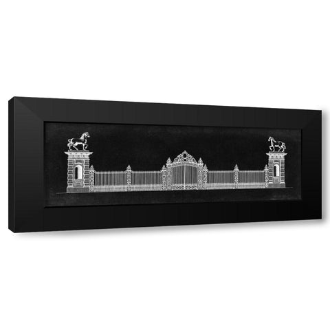 Graphic Palace Gate II Black Modern Wood Framed Art Print by Gibbs, James