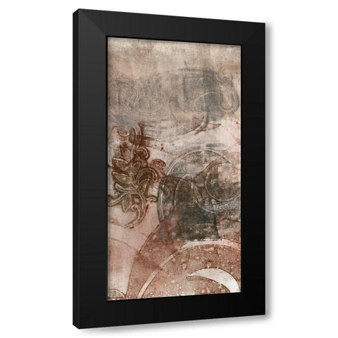 Layered Filigree I Black Modern Wood Framed Art Print with Double Matting by Goldberger, Jennifer