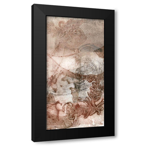 Layered Filigree II Black Modern Wood Framed Art Print with Double Matting by Goldberger, Jennifer