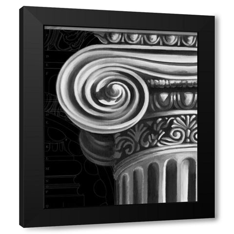 Ionic Capital Detail II Black Modern Wood Framed Art Print by Harper, Ethan