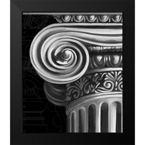 Ionic Capital Detail II Black Modern Wood Framed Art Print by Harper, Ethan