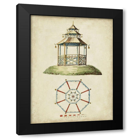 Garden Follies II Black Modern Wood Framed Art Print with Double Matting by Vision Studio