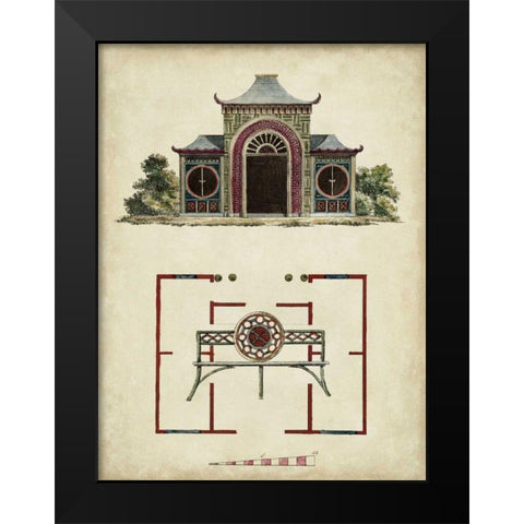 Garden Follies IV Black Modern Wood Framed Art Print by Vision Studio