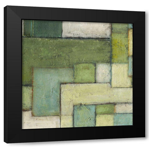 Green Space III Black Modern Wood Framed Art Print with Double Matting by Crawford, Beverly