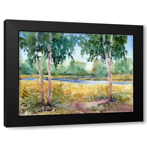 Luminous Meadow I Black Modern Wood Framed Art Print by OToole, Tim