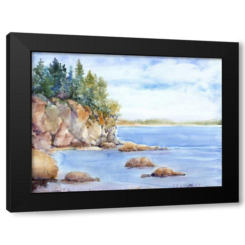 Shore Line I Black Modern Wood Framed Art Print by OToole, Tim