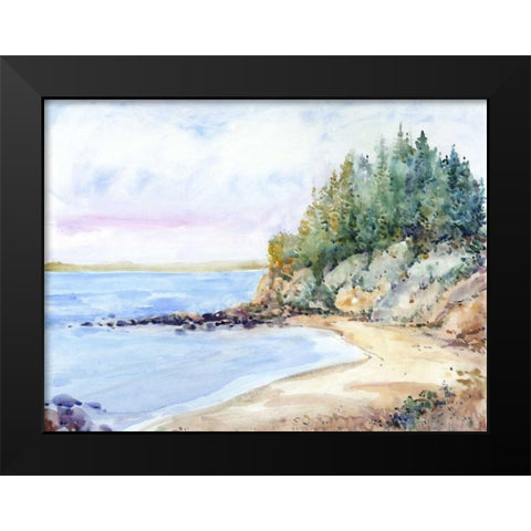 Shore Line II Black Modern Wood Framed Art Print by OToole, Tim