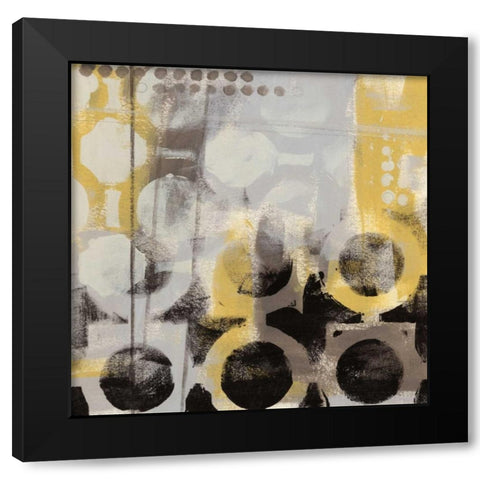 Circular Progression II Black Modern Wood Framed Art Print with Double Matting by Vess, June Erica