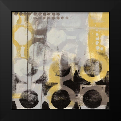 Circular Progression II Black Modern Wood Framed Art Print by Vess, June Erica