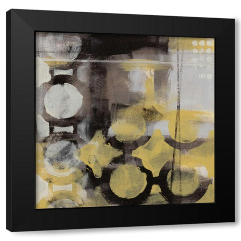 Circular Progression IV Black Modern Wood Framed Art Print by Vess, June Erica