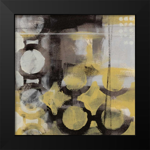 Circular Progression IV Black Modern Wood Framed Art Print by Vess, June Erica