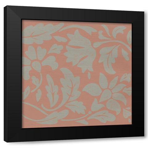 Ginter Coral I Black Modern Wood Framed Art Print by Zarris, Chariklia