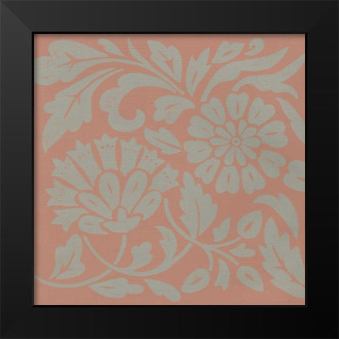 Ginter Coral II Black Modern Wood Framed Art Print by Zarris, Chariklia