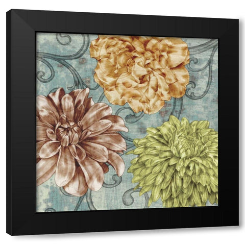 Flower Fetti I Black Modern Wood Framed Art Print with Double Matting by Goldberger, Jennifer