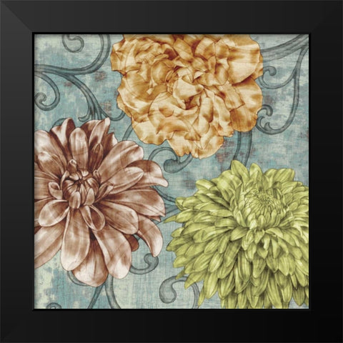 Flower Fetti I Black Modern Wood Framed Art Print by Goldberger, Jennifer