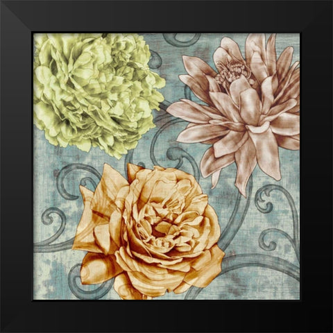 Flower Fetti II Black Modern Wood Framed Art Print by Goldberger, Jennifer