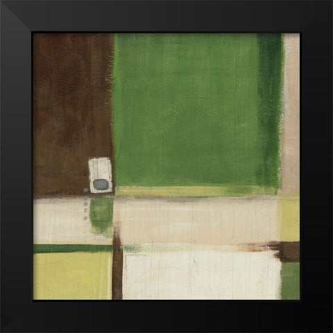 Green Field II Black Modern Wood Framed Art Print by Vess, June Erica
