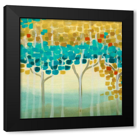 Forest Mosaic II Black Modern Wood Framed Art Print by Vess, June Erica