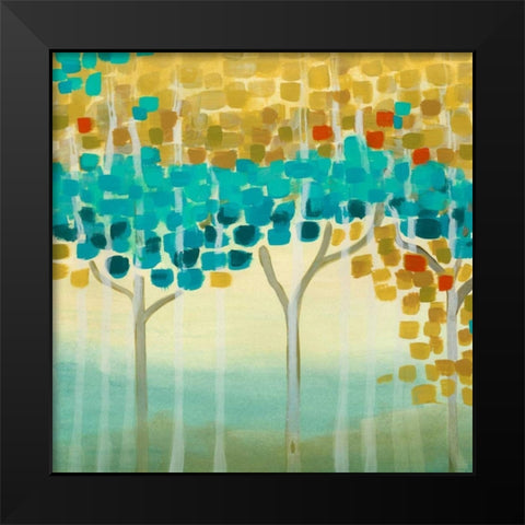 Forest Mosaic II Black Modern Wood Framed Art Print by Vess, June Erica