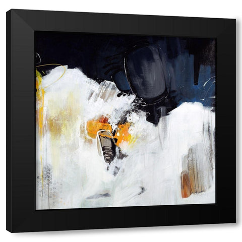 Expel II Black Modern Wood Framed Art Print with Double Matting by Edmunds, Sydney