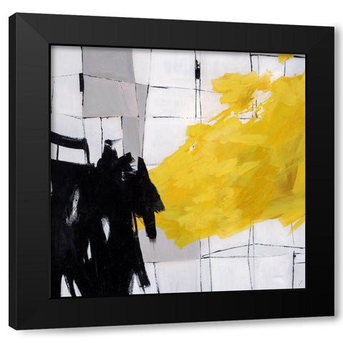 Happy Go Lucky Black Modern Wood Framed Art Print with Double Matting by Edmunds, Sydney