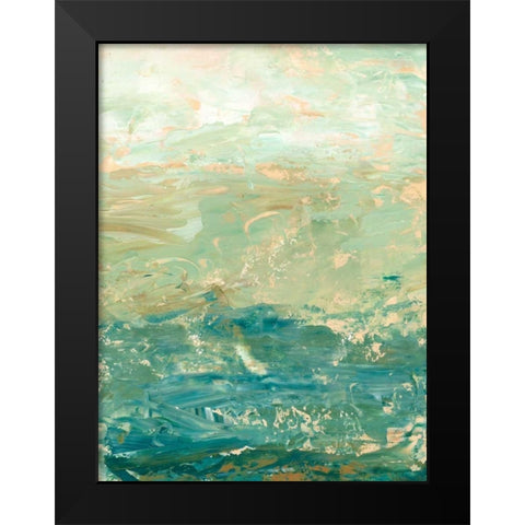 Ocean Horizon Black Modern Wood Framed Art Print by Harper, Ethan