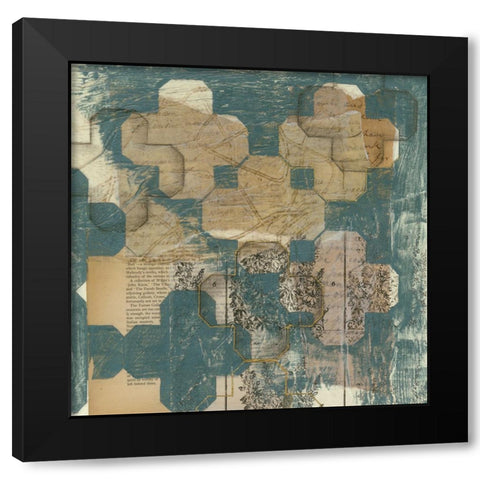 Deconstructed Quatrefoil II Black Modern Wood Framed Art Print with Double Matting by Goldberger, Jennifer