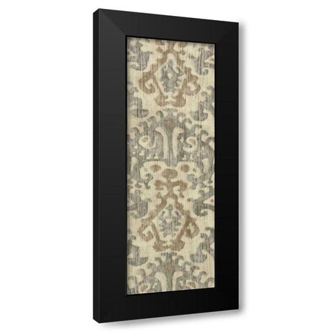 Linen Ikat II Black Modern Wood Framed Art Print with Double Matting by Zarris, Chariklia