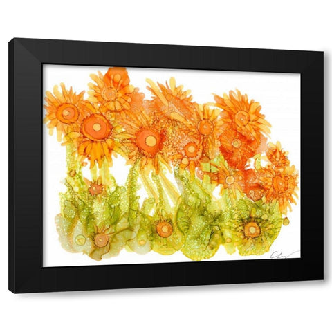 Sunlit Poppies I Black Modern Wood Framed Art Print by Baynes, Cheryl