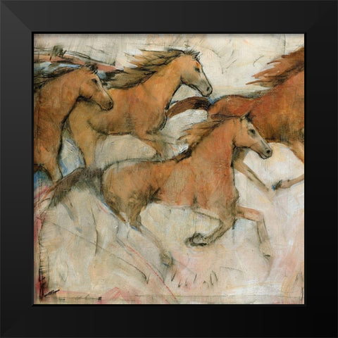 Horse Fresco I Black Modern Wood Framed Art Print by OToole, Tim