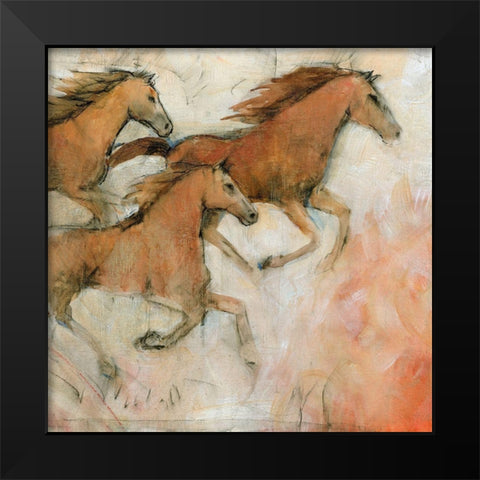 Horse Fresco II Black Modern Wood Framed Art Print by OToole, Tim