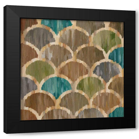 Ikat Symmetry I Black Modern Wood Framed Art Print by Zarris, Chariklia