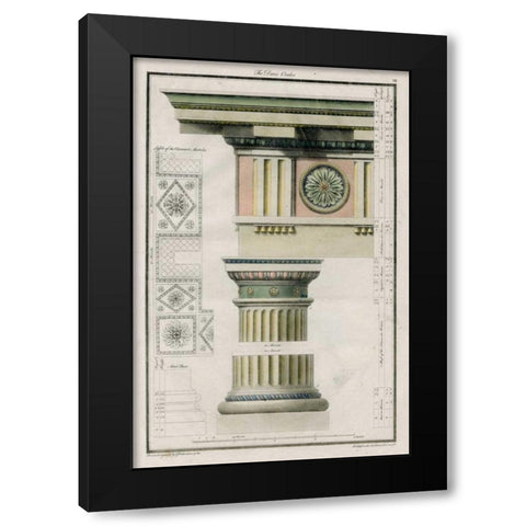 The Doric Order Black Modern Wood Framed Art Print with Double Matting by Richardson