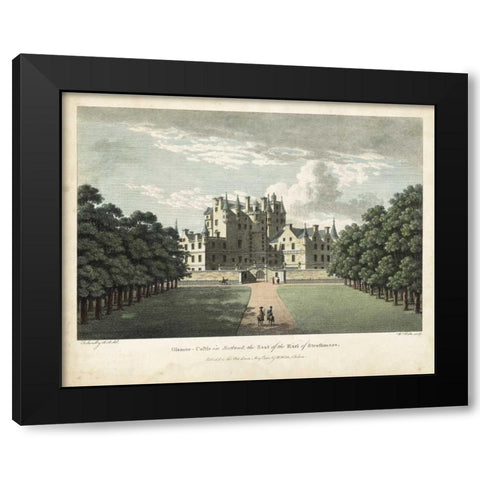 Watts Views II Black Modern Wood Framed Art Print with Double Matting by Watts, W.