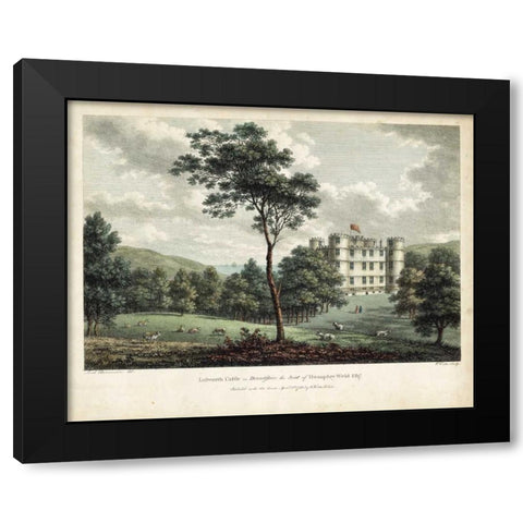 Watts Views V Black Modern Wood Framed Art Print with Double Matting by Watts, W.
