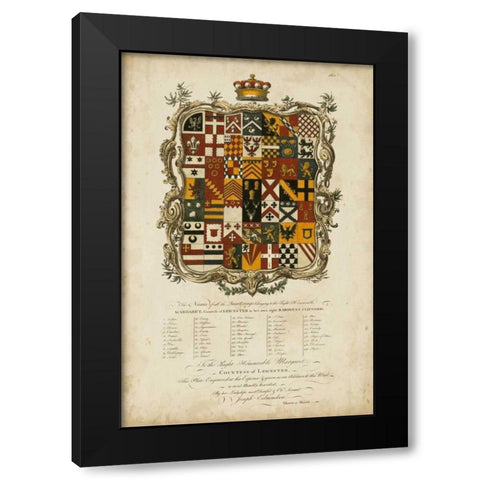 Edmondson Heraldry I Black Modern Wood Framed Art Print by Edmondson