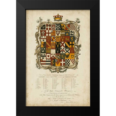 Edmondson Heraldry I Black Modern Wood Framed Art Print by Edmondson