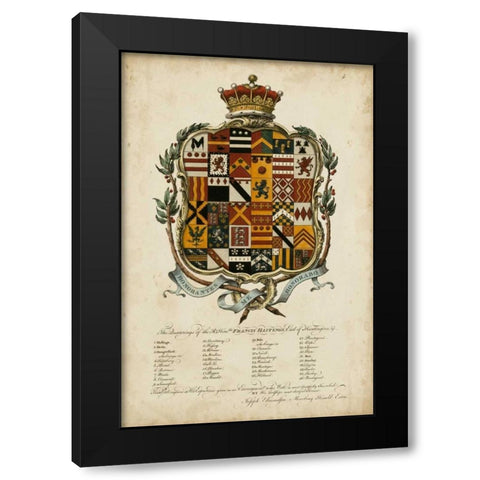 Edmondson Heraldry II Black Modern Wood Framed Art Print by Edmondson