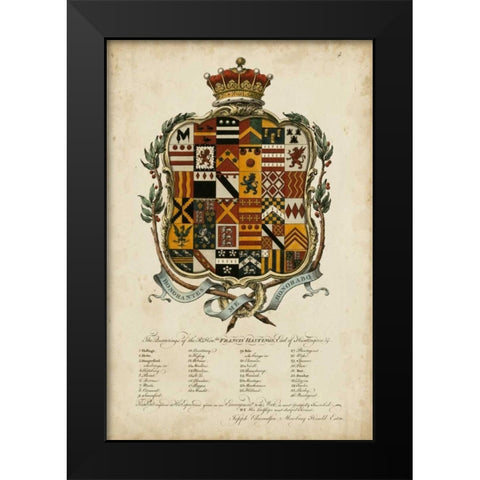 Edmondson Heraldry II Black Modern Wood Framed Art Print by Edmondson