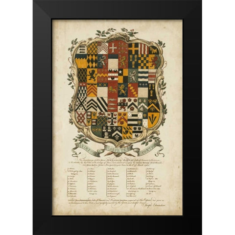 Edmondson Heraldry III Black Modern Wood Framed Art Print by Edmondson