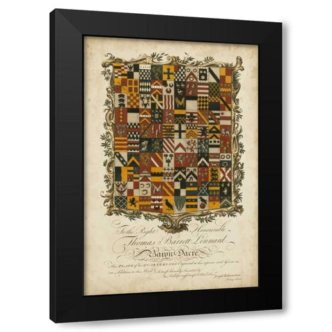 Edmondson Heraldry IV Black Modern Wood Framed Art Print with Double Matting by Edmondson