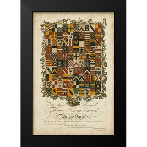 Edmondson Heraldry IV Black Modern Wood Framed Art Print by Edmondson