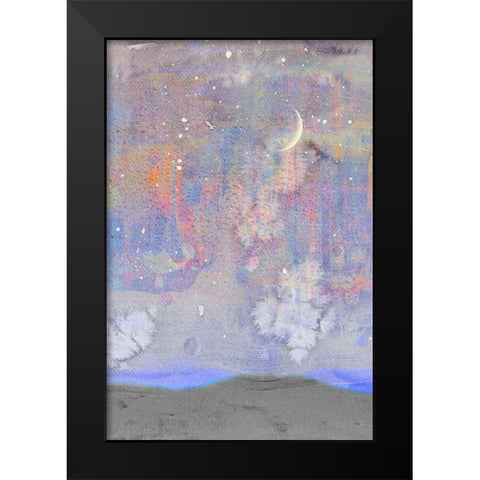 Silvery Moon II Black Modern Wood Framed Art Print by Ludwig, Alicia