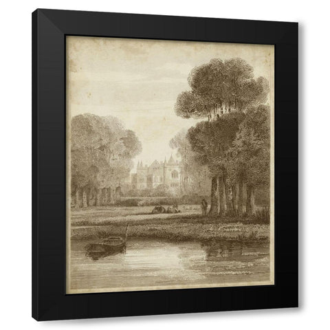 Strawberry Hill Black Modern Wood Framed Art Print by Cooke, W.
