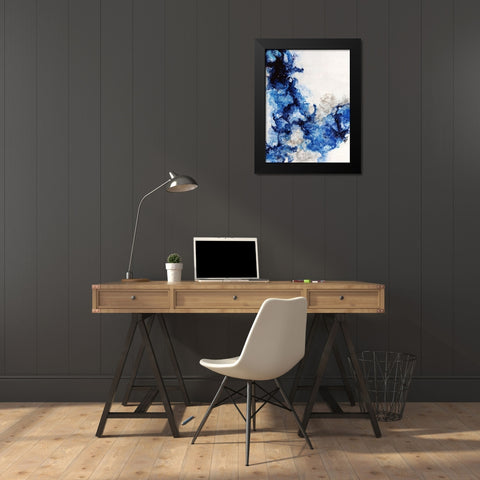 Glacier Blue I Black Modern Wood Framed Art Print by Douglass, Farrell